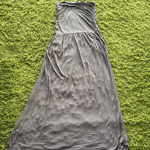 Elegant Gray Sleeveless Maxi Dress